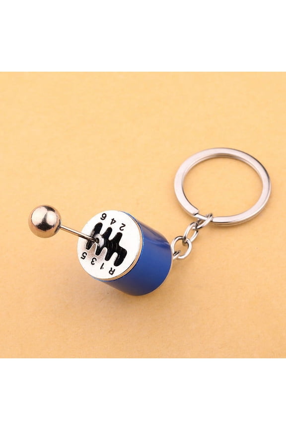 Car Keychain with Six-Gear Shifter Design - Metal Alloy Fidget Toy for Stress and Anxiety Relief - Ideal Gift for Automotive Enthusiasts and Drivers