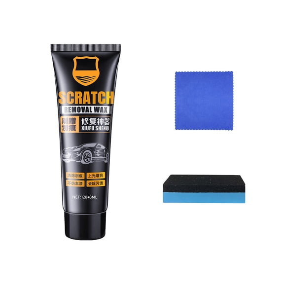 BAOPAI Car Scratch Remover Kit Repairs Light Scratches Swirl Marks Oxidation Enhances Shine with Applicator Sponge and Microfiber Towel