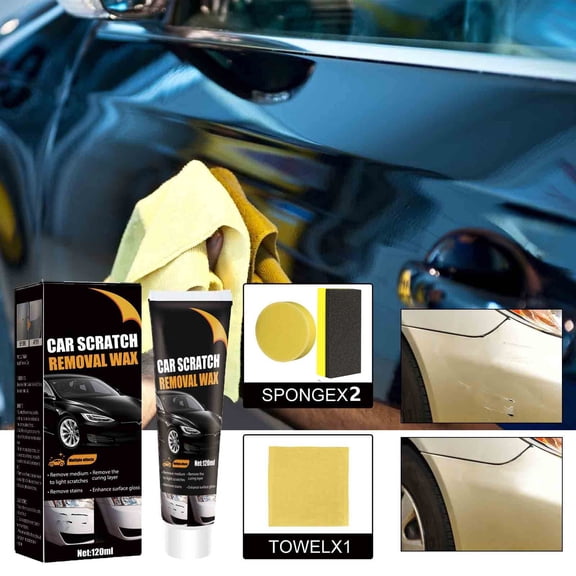 BAOPAI Car Scratch Wax Repair Tool - Paint Polishing Wax & Scratch Removal Paste for Car Paint Restoration, Dashboard, Steering Wheel & More, 4.2 oz (120ml)