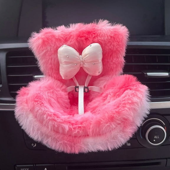 BAOPAI Car Seat For Dolls With Soft Furry Cushion Vent Clip And Desktop Stand Cute And Functional Car Ornament For Fans And Doll Collectors