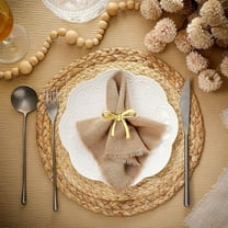 BAOPAI Christmas Gold Bow Napkin Ring Alloy Sparkling Rhinestones Luxury Table Decor for Holiday Festive Parties