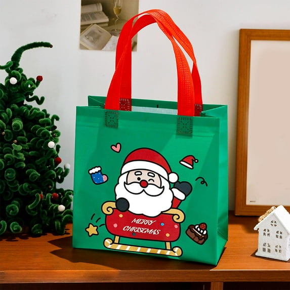Topeedy 20 * 40 * 50cm Large Xmas Gift Tote Bag With Handles 2pcs Blue