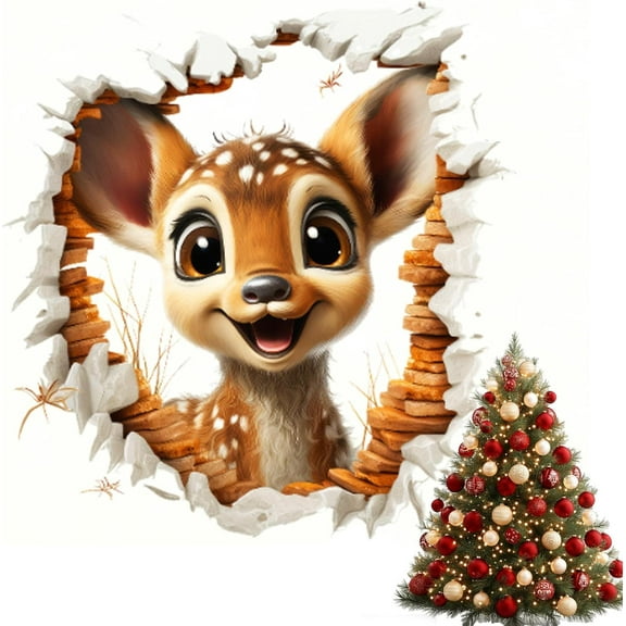 BAOPAI Creative Christmas Wall Sticker with Removable and Easy Application for Festive Home Decorations in Kids Bedroom Playroom and Windows Ideal for Holiday Season Celebrations