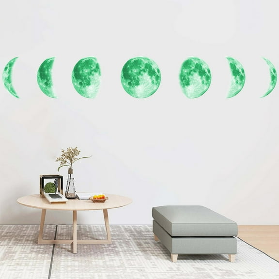 BAOPAI Creative Luminous Moon Eclipse Removable Wall Decal Glow in the Dark Sticker for Home Bedroom Living Room Decor