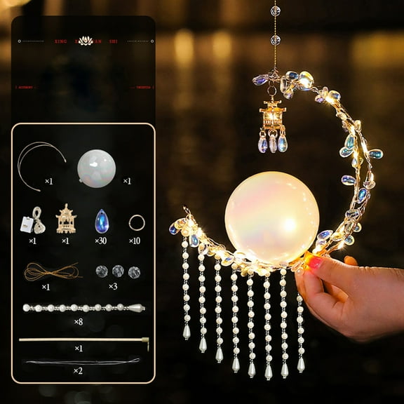 BAOPAI DIY Portable Luminous Hand Lantern Kit for Festival and Holiday Decoration Traditional Antique Design with Cultural Symbolism