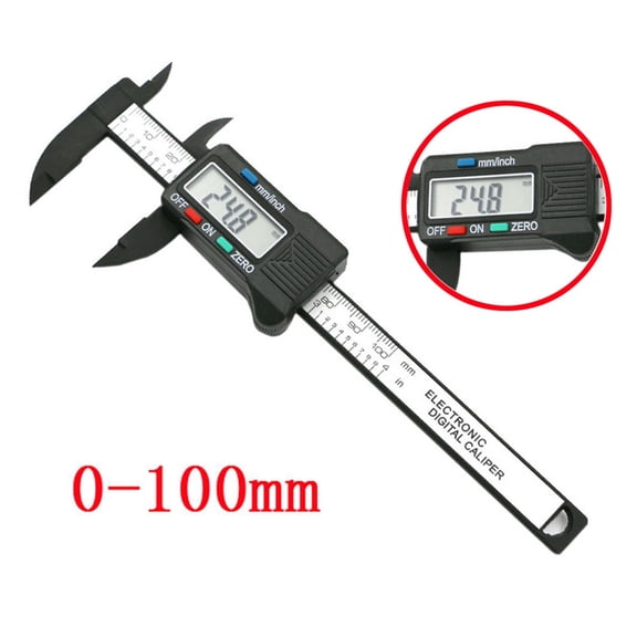 BAOPAI Digital Caliper LCD Display Electronic Measuring Tool 4 Inch Precision Vernier Gauge with Inch Millimeter Conversion for DIY Projects and Home Improvement