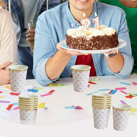 BAOPAI Disposable Paper Party Tray for Wedding and Birthday Celebrations - Sterilized for Safety, Convenient Cake and Candy Serving with Decorative Design