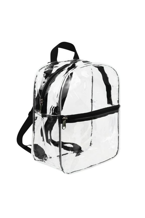 Durable Clear See Through Waterproof PVC Backpack with Adjustable Shoulder Strap for Security Checkpoint Visibility and Everyday Carry