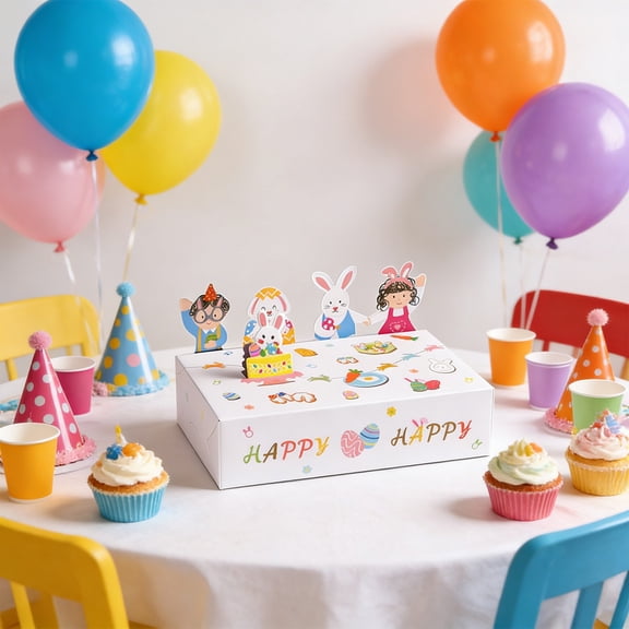 BAOPAI Easter Themed Folding Gift Box With Adorable Raised Animals Design Suitable For Party Decorations Gift Giving And Easter Celebrations