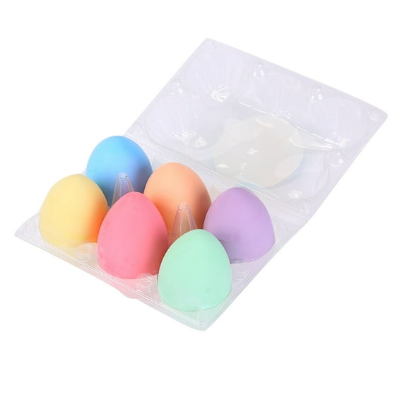 BAOPAI Egg Shaped Washable Sidewalk Chalk Set with Anti Roll Design and Reusable Storage Bucket for Creative Drawing Indoor and Outdoor