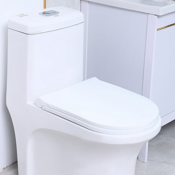 BAOPAI Elastic Toilet Lid Cover Stretchable Washable Soft Protector Universal Fit for All Toilets 15 to 21 Inches Durable and Comfortable