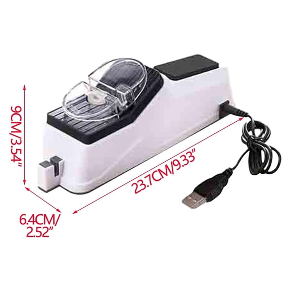 BAOPAI Electric Knife Sharpener with 5 Sharpening Blades USB Powered 5-Second Fast Sharpening Dual Side Scissor Sharpener with Safety Cover