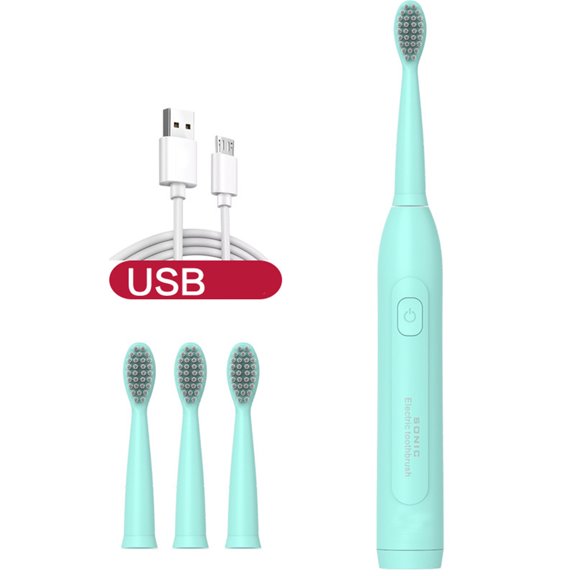BAOPAI Electric Toothbrush For Adults With 5 Modes 4 Brush Heads USB Rechargeable IPX7 Waterproof 40000 Strokes For Home And Travel Use