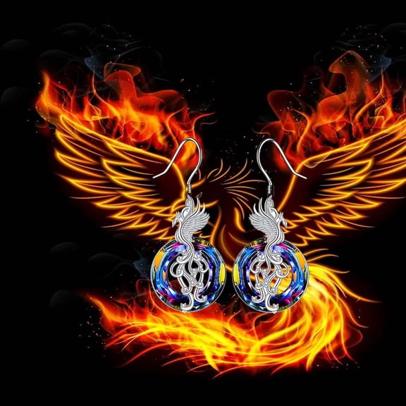 BAOPAI Elegant Crystal Earrings Inspired by Firebird Legend - Symbolic Jewelry Gift for Women on Valentine's Day