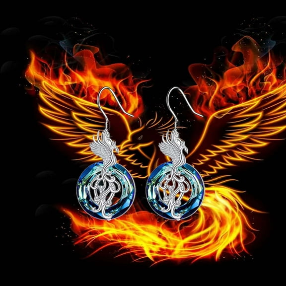BAOPAI Elegant Crystal Earrings Inspired by Firebird Legend - Symbolic Jewelry Gift for Women on Valentine's Day