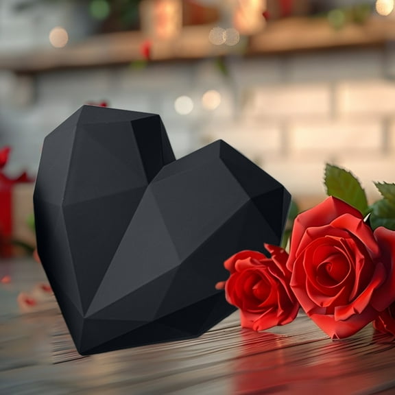 BAOPAI Elegant Heart Shaped Gift Box with Delicate Ribbon for Valentine's Day Birthday Gifts Large Capacity Hexagonal Design Empty Packaging Box