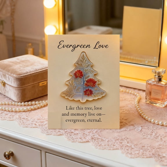 BAOPAI Eternal Tree Memorial Souvenir Gift Floral Decorations Heartfelt Inscription Sympathy Keepsake Home Office