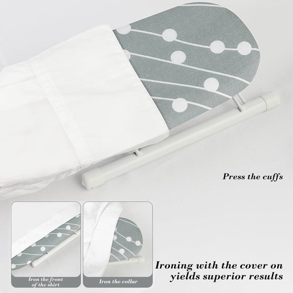 BAOPAI Foldable Ironing Board for Sleeves and Collars Portable Mini Ironing Pad with Heat Dissipation Water Prevention and Soft Cotton Surface for Home Use