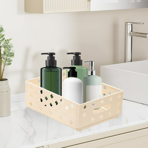 BAOPAI Foldable Storage Box Organizer with Ventilation Holes for Home Kitchen Multifunctional Stackable Space Saver 12x9.3 Inches