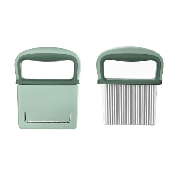 BAOPAI French Fry Cutter Wavy Vegetable Slicer For Potatoes Carrots Manual Kitchen Tool No Electricity Needed Compact Storage