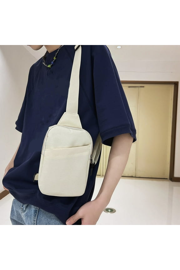 Front Shoulder Messenger Bag for Men and Women Fashionable Design with Adjustable Strap Durable Nylon for Fitness Sports and Casual Use