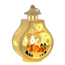 BAOPAI Christmas Wind Light Candle Container Night Light Decorative Ornament Atmosphere for Christmas Decorations Elderly Gifts