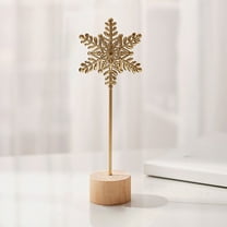 BAOPAI Gold Iron Metal Crafts Scandinavian Style Enduring Ornament with Ginkgo Monstera Leaf and Snowflake Designss for Home Living Room Entrance Wine Cabinet Decor