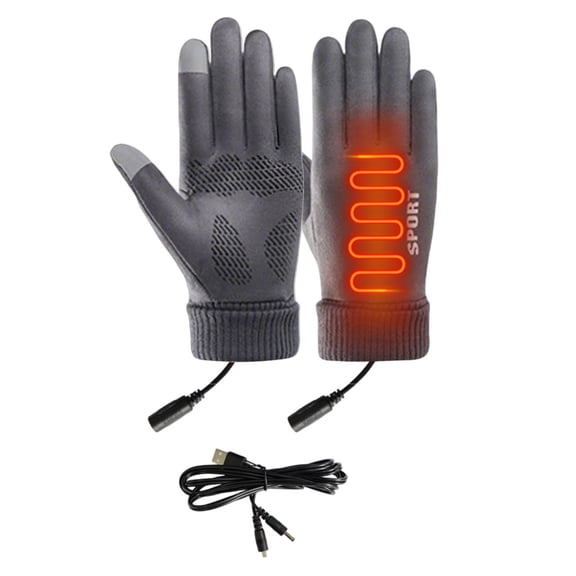 BAOPAI Heated Gloves for Men and WomenUSB Powered Winter Gloves with TouchscreenWaterproof and Windproof for Outdoor Activities like DrivingCyclingHuntingHiking
