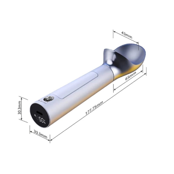 BAOPAI Heated Stainless Steel Self-melting Ice Cream Popsicle Household Waterproof Handle