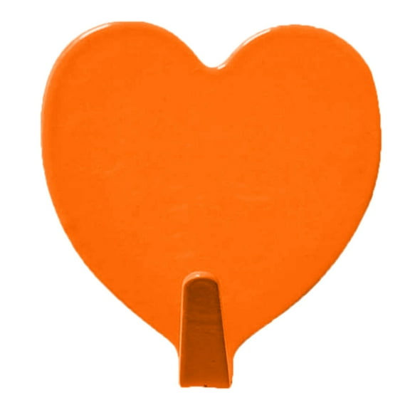 BAOPAI Heavy Duty Stainless Steel Heart Shaped Adhesive Wall Hook for Strong Hold Hanging Clothes Coats Hats Indoor Outdoor Use