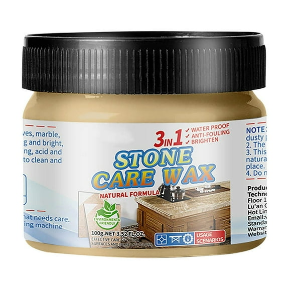 BAOPAI High Gloss Stone Polishing Wax for Marble Tile Floor Deep Penetrating Restores Shine and Provides Long Lasting Protection