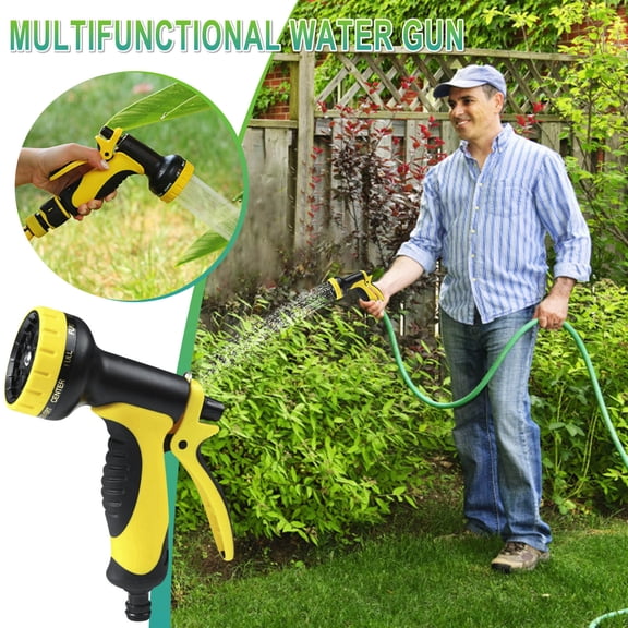 BAOPAI High Pressure Garden Hose Nozzle 10 Patterns Adjustable Water Spray Gun with Ergonomic Handle for Car Washing Garden Watering and Outdoor Use