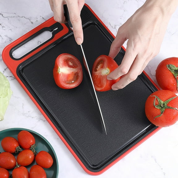 BAOPAI High-Quality Double Sided Plastic Cutting Board with Multifunctional Thawing Surface and Aluminum Alloy Frame for Kitchen Use