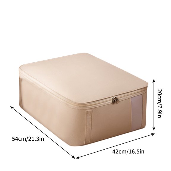 BAOPAI Home Closet Storage Bag with Oversized Capacity, Double Zipper and Reinforced Handle, Foldable Fabric Organizer for Clothes, Quilts, Travel and Camping Use