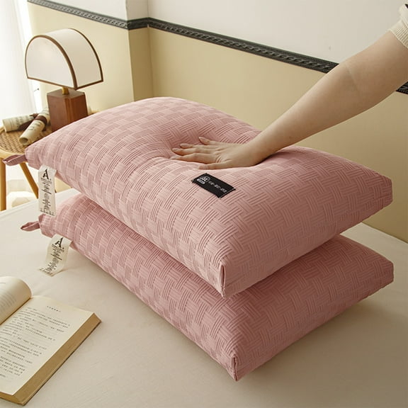 BAOPAI Hotel Quality Pillow with Enhanced Neck SupportUltra Soft and ComfortableBreathable Polyester FillIdeal for HomeDormitoryStudent and Adult Use16.54x27.56 Inches
