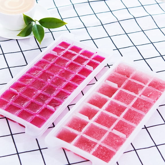 BAOPAI Ice Cubes Tray Maker With Lid Flexible PP Easy Release Ice Cubess For Cocktails Coffee Whiskey Fruit Infusing Household Freezer Storage