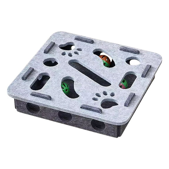 BAOPAI Interactive Cat Toy Puzzle Box with Digging Maze for Mental Stimulation and ExerciseIncludes 2 Balls for Indoor Entertainment and Anxiety Relief
