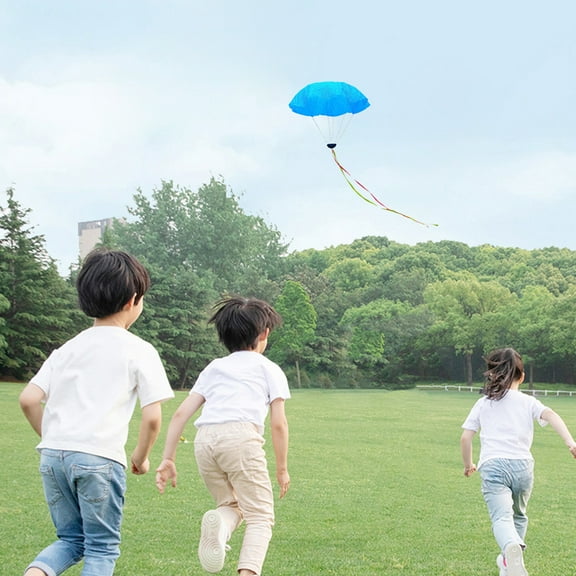 BAOPAI Kids Hand Thrown Parachute Toy - Outdoor Flying Paraglider with Safe Nylon Rope Air Resistance Gliding for Physical Observation and Hand-Eye Coordination Development