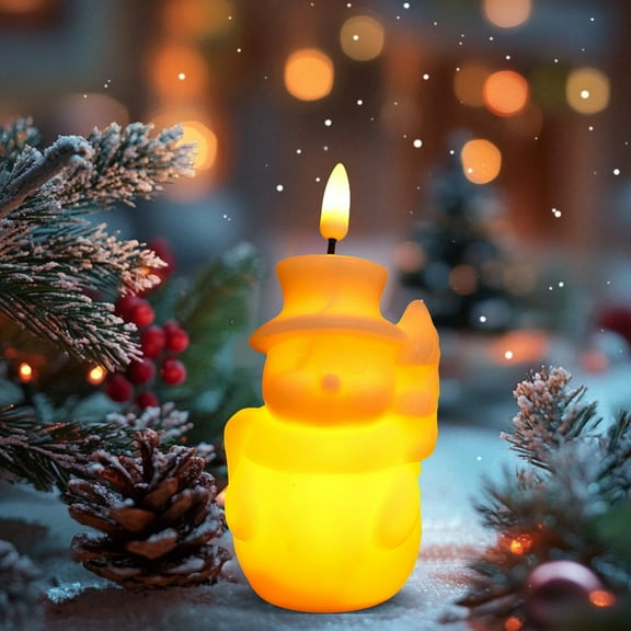 BAOPAI LED Electronic Candle Light Inventive Home Decor Simulated Flame Ambience Lighting Safe Flameless Desktop Bedroom Decoration for Holiday Party Indoor Atmosphere