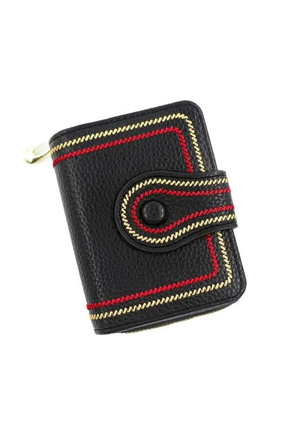 Large Capacity Women's Bifold Wallet Organizer with 17 Carsd Slots Photo Window Bill Compartment and Coin Pouch Compact and Portable for Everyday Use