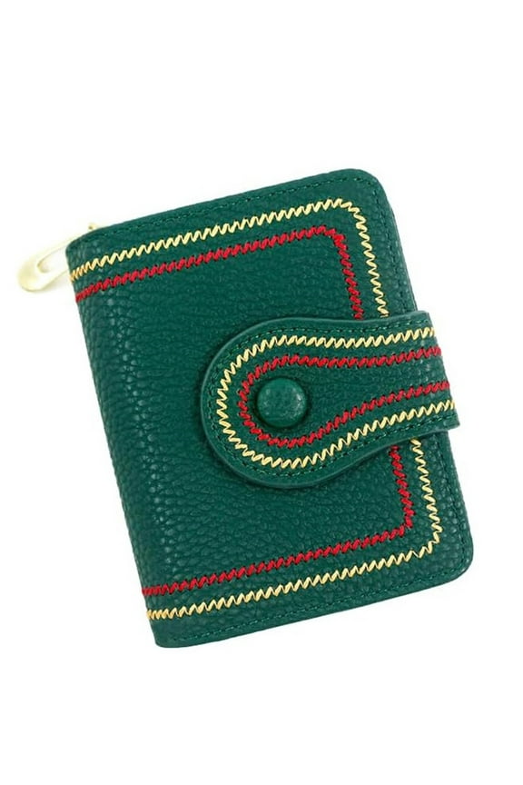 Large Capacity Women's Bifold Wallet Organizer with 17 Carsd Slots Photo Window Bill Compartment and Coin Pouch Compact and Portable for Everyday Use