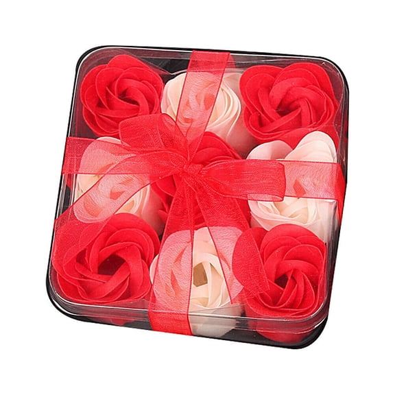 BAOPAI Luxury Scented Soap Flowers Gift Box for Valentine's Day Mother's Day Birthdays Moisturizing Rose Soaps for Women Aromatherapy Bath Experience