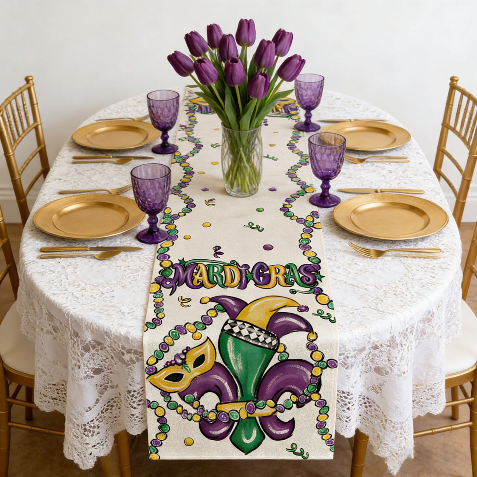 Mardi Gras Table Runner