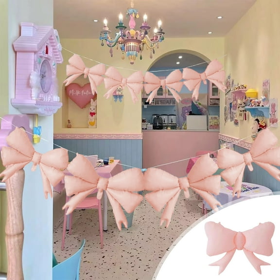 BAOPAI Matte Finish Korean Style Bow Knot Balloons for Birthday Party Decorations Children's Day Kindergarten Activities Festive Celebrations