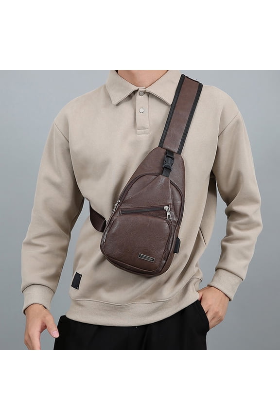 Mens Sling Bag Large Capacity Secure Travel Pack For Hiking Gym Everyday Carry Stylish Backpack