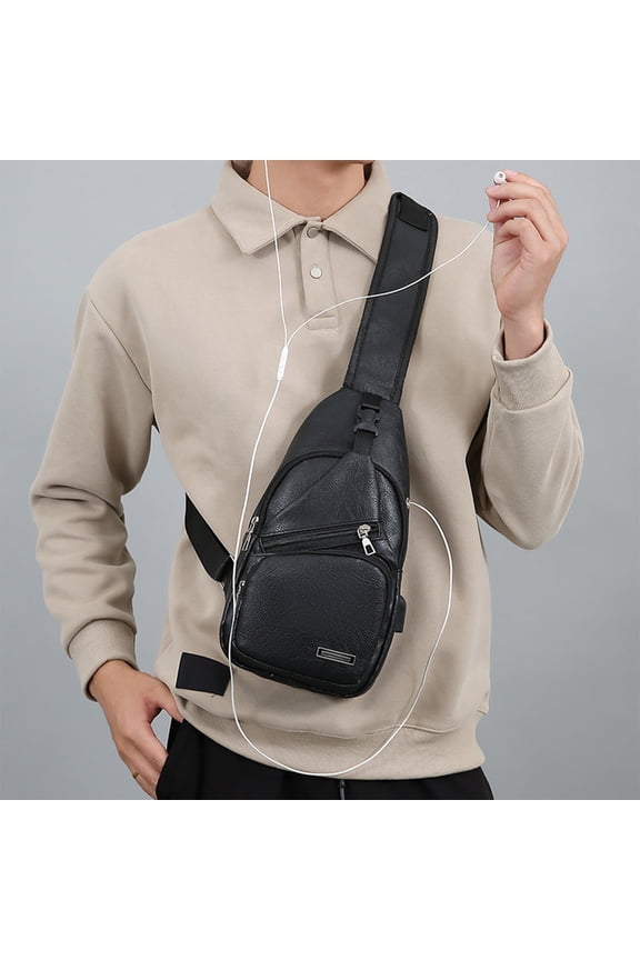 Mens Sling Bag Large Capacity Secure Travel Pack For Hiking Gym Everyday Carry Stylish Backpack