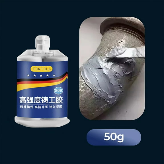 BAOPAI Metal Repair Epoxy Adhesive for Stainless Steel Copper Aluminum Leak Proof Waterproof Sealant Fixes Cracks Holes in Cast Iron High Temp Resistant