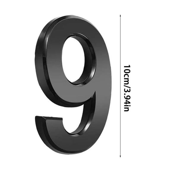 BAOPAI Modern 3D Metal House Numbers with Self-Adhesive Backing, Outdoor Weatherproof Address Plaques for Door Mailbox and Home, Easy Installation with Shadow Effect