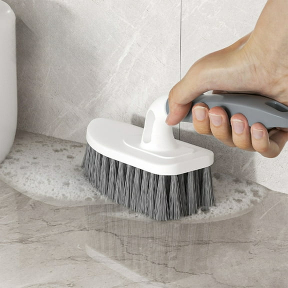 BAOPAI Multi Functional Cleaning Brush Stiff Bristles Soft Rubber Handle 8.27x1.97x1.18in Enduring For Home Floors Glass Windows Mirrors Tiles