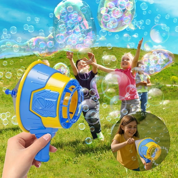 BAOPAI Multi Hole Bubble Blower Machine Air Cannon Bubble Maker with Large Bubble Output Easy to Use Durable Construction Portable Design